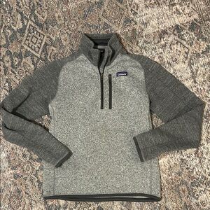 Patagonia Gray Better Sweayer Quarter-Zip Pullover